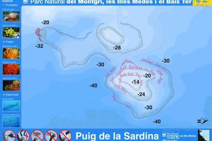 Punto de buceo Puig de la Sardina en la Costa del Montgrí